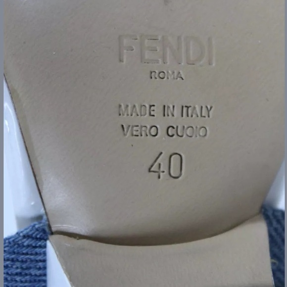 Fendi Beyond Bird Of Paradise Denim Sandals - Picture 6 of 7